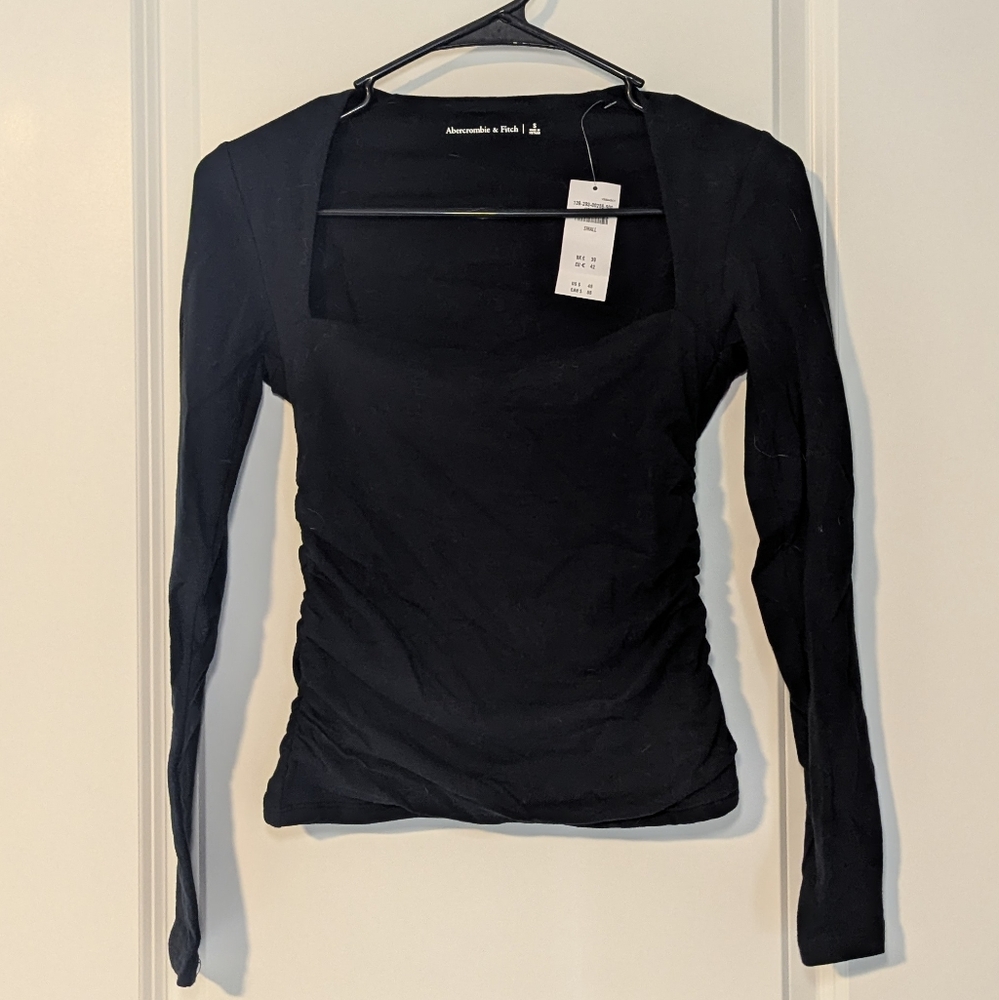 Abercrombie & Fitch Black Long Sleeve Blouse